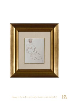Nude Sketch Nº2 - 21st Century Contemporary Minimal Sepia on Paper Nude Drawing