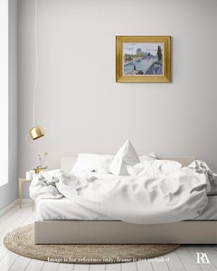 Seine. Morning - 21st Century Contemporary Paris Urban Oil Painting