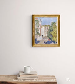 Street In Montmartre - 21st Century Contemporary Paris Urban Oil Painting