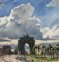 After the Rain - 21st Century Contemporary Oil Lanscape Triumphal Arch Painting