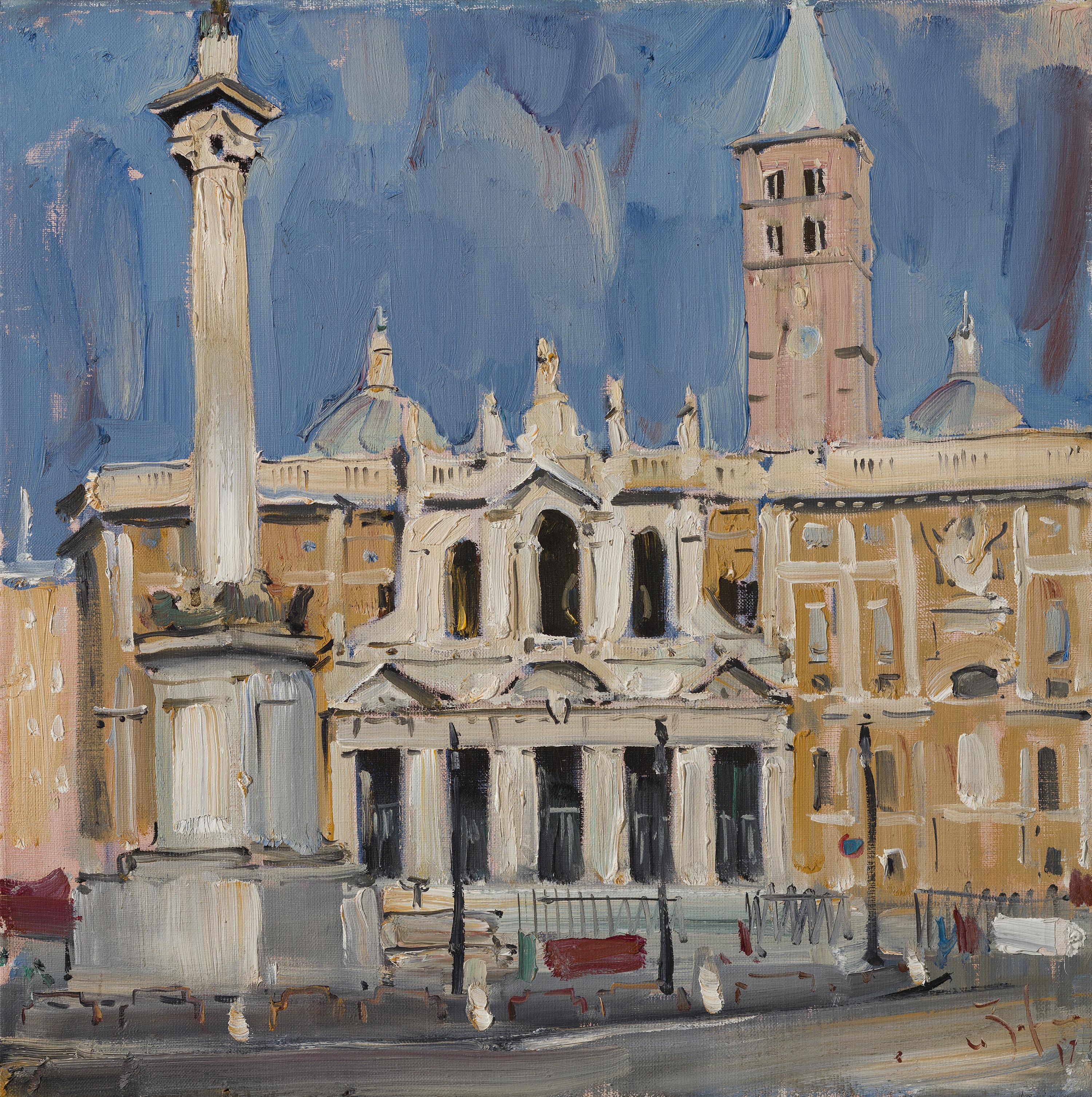 Santa Maria Maggiore in Rome - 21st Century Contemporary Oil Painting