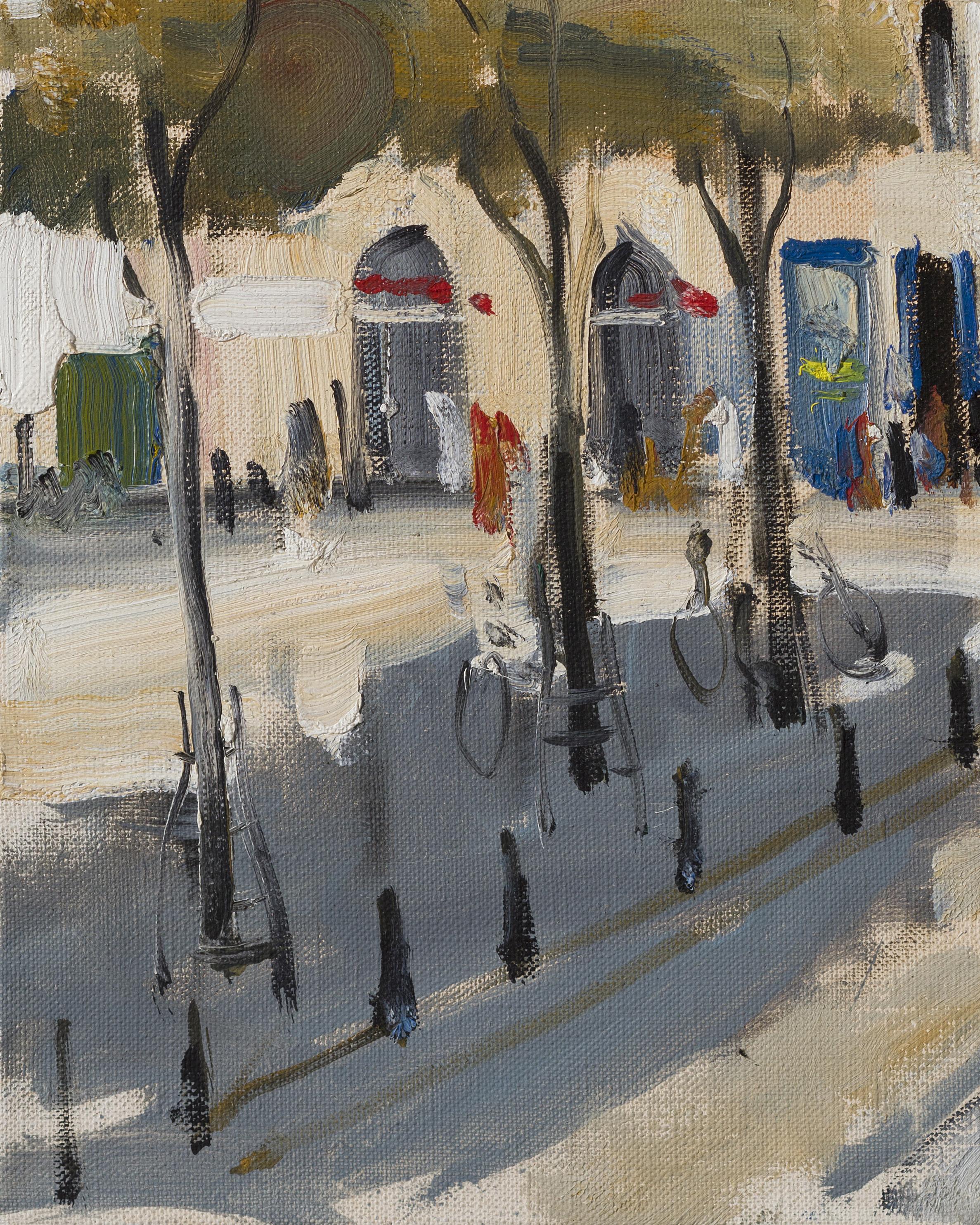 Paris. Place Dauphine - 21st Century Contemporary Urban Landscape Oil Painting 2