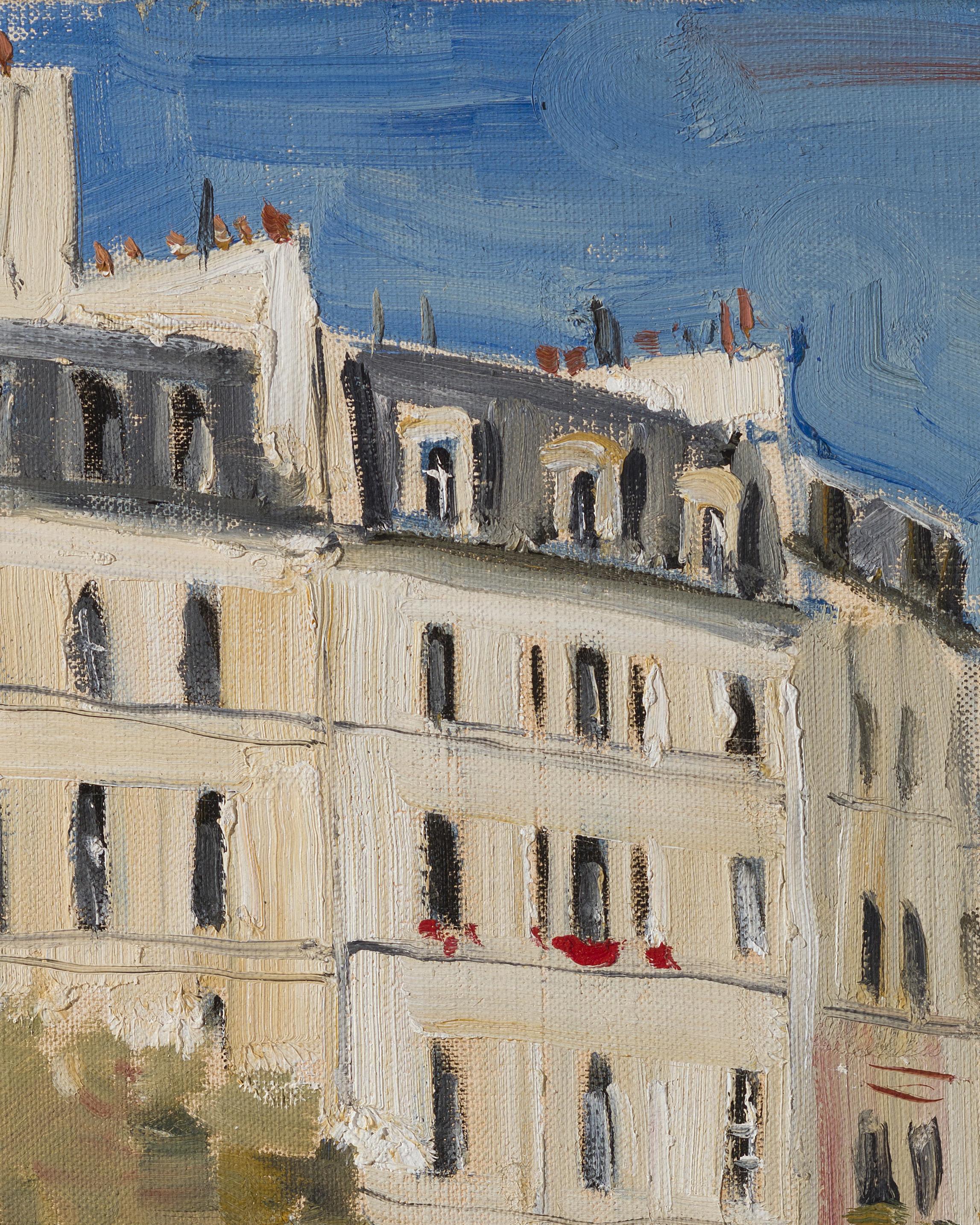 Paris. Place Dauphine - 21st Century Contemporary Urban Landscape Oil Painting 1