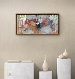 Artist Friends in the Studio - 21st Century Contemporary Impressionist Painting