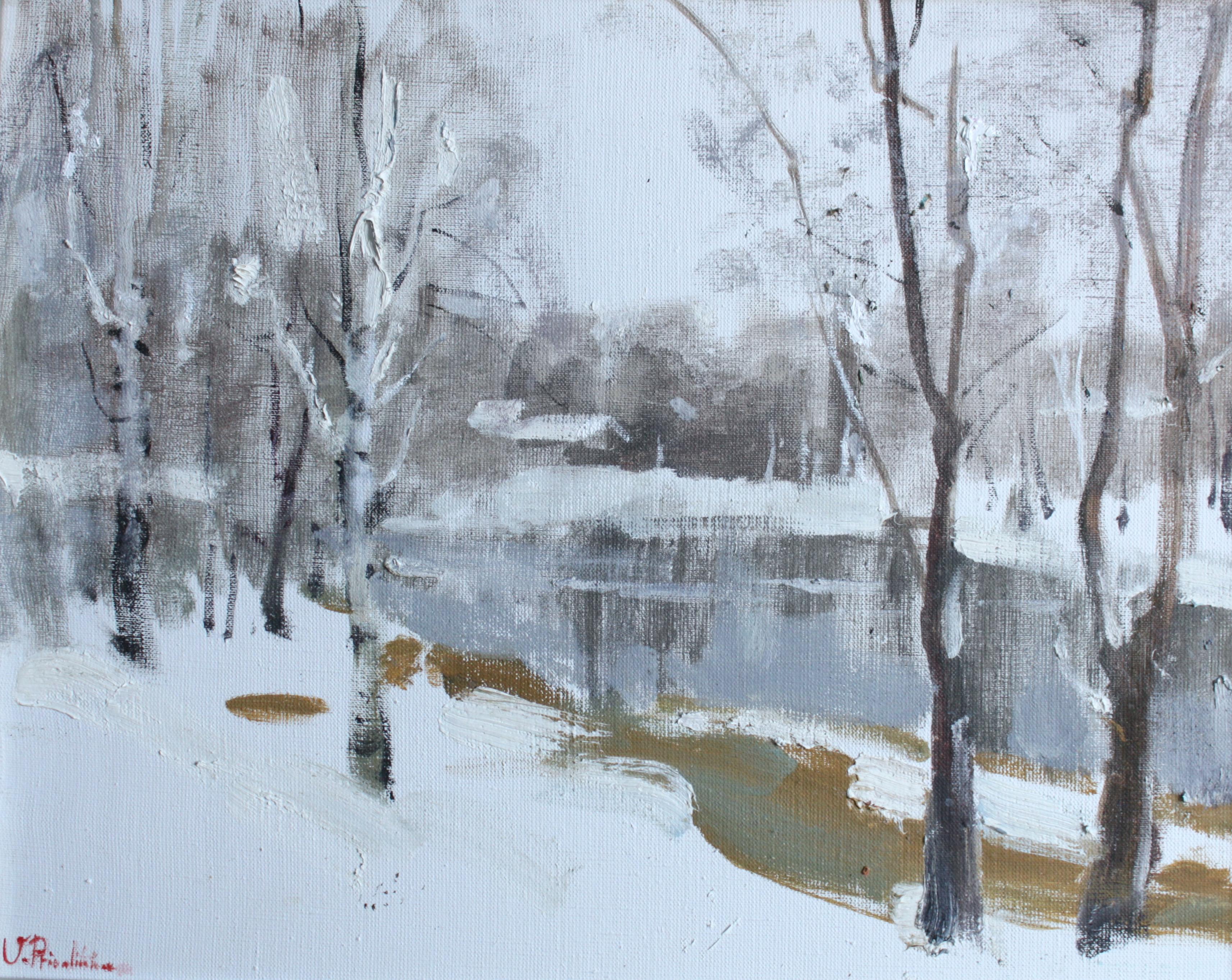 Valeria Privalikhina Landscape Painting - Lapua. Finland - 21st Century Contemporary Impressionist Nature Oil Painting