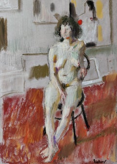 Female Nude in the Studio - Samir Rakhmanov 21st Century Contemporary Pastel
