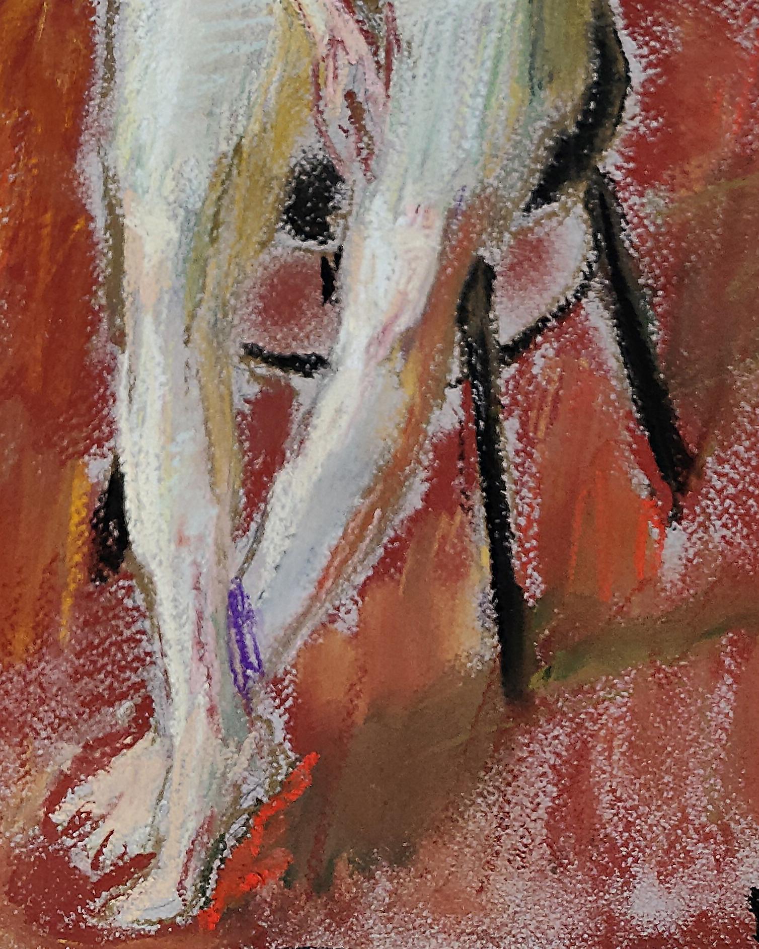 Female Nude in the Studio - Samir Rakhmanov 21st Century Contemporary Pastel For Sale 1