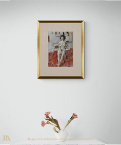 Female Nude in the Studio - Samir Rakhmanov 21st Century Contemporary Pastel