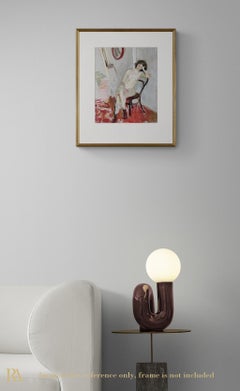 Nude Model Sitting - Samir Rakhmanov 21st Century Contemporary Pastel