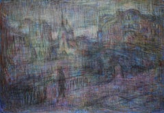 Into the White Night - 21st Century Contemporary Expressionist Urban Drawing