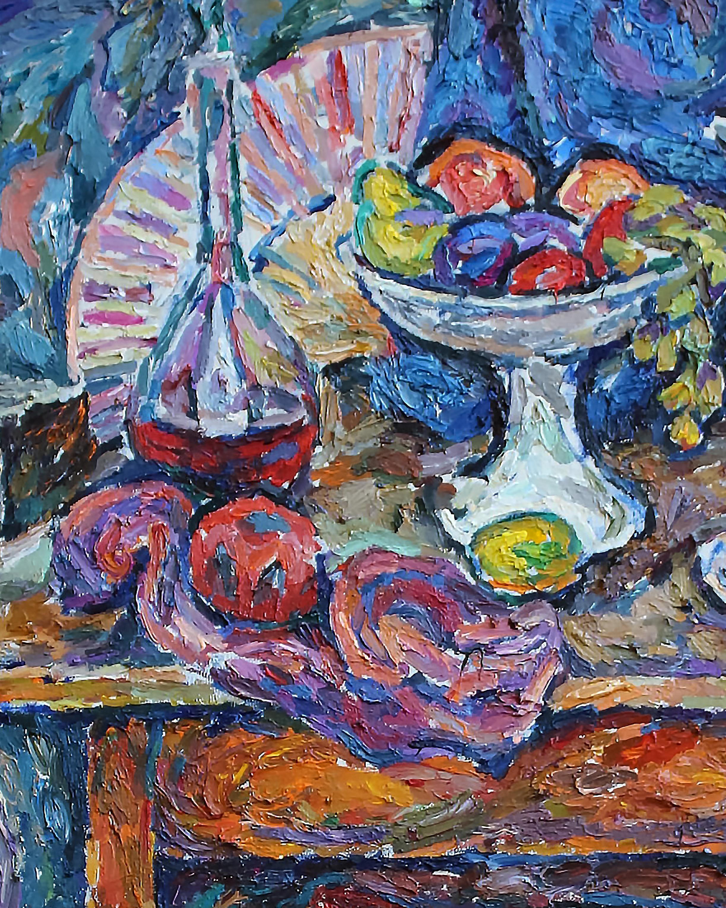 Still Life. Hommage to Mashkov - 21st Century Contemporary Oil Painting For Sale 1