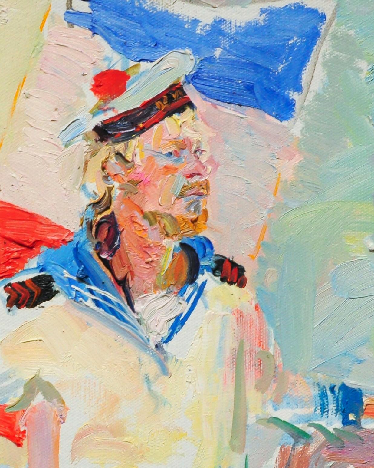 French Sailor - Yaroslava Tichshenko 21st Century Contemporary Oil Painting  For Sale 1