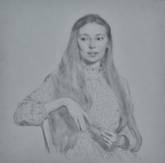 Anya - 21st Century Contemporary Female Portrait Graphite Drawing