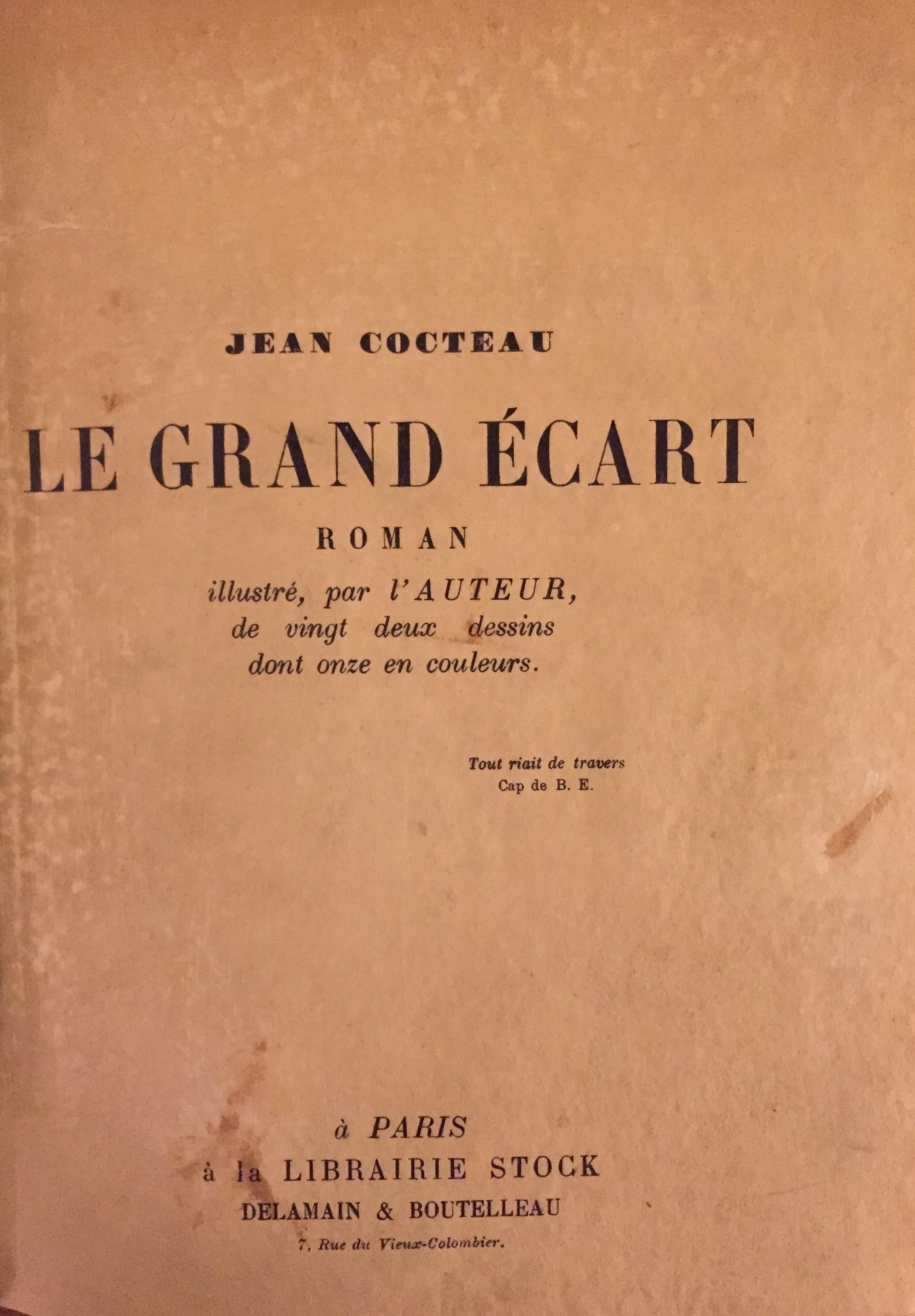 „portrait d'homme aux longs cils“ von Jean Cocteau . zertifiziert im Angebot 5