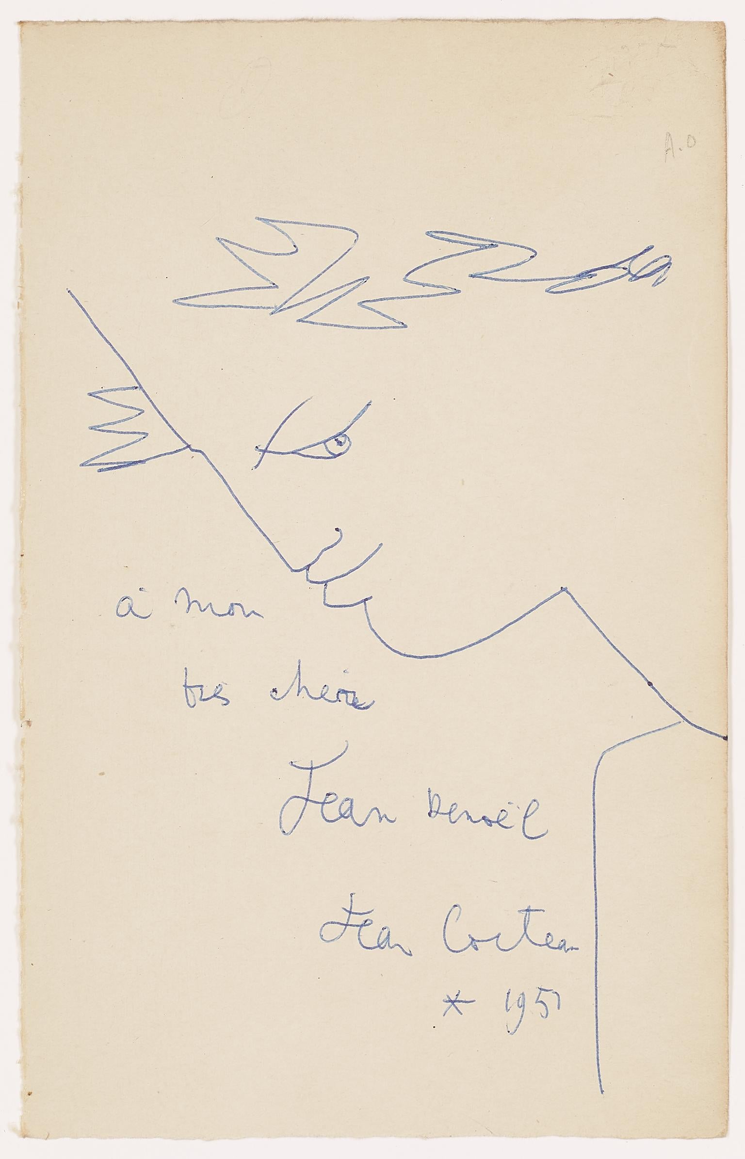 Jean Cocteau - Profil lauréat En vente sur 1stDibs