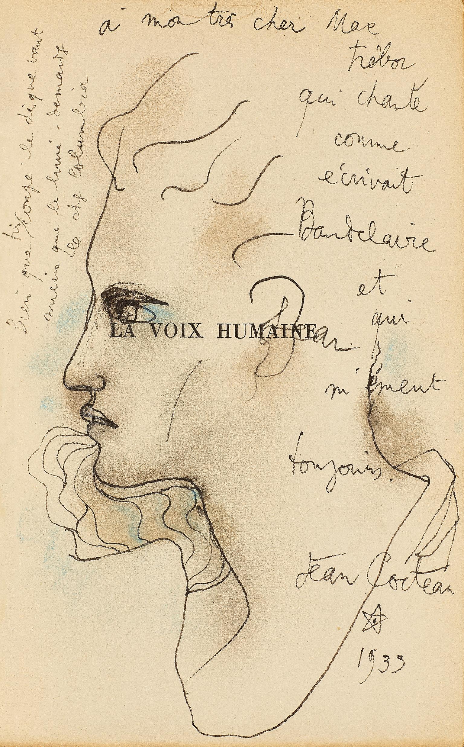„ la Voix Humaine“ . zertifiziert. – Art von Jean Cocteau