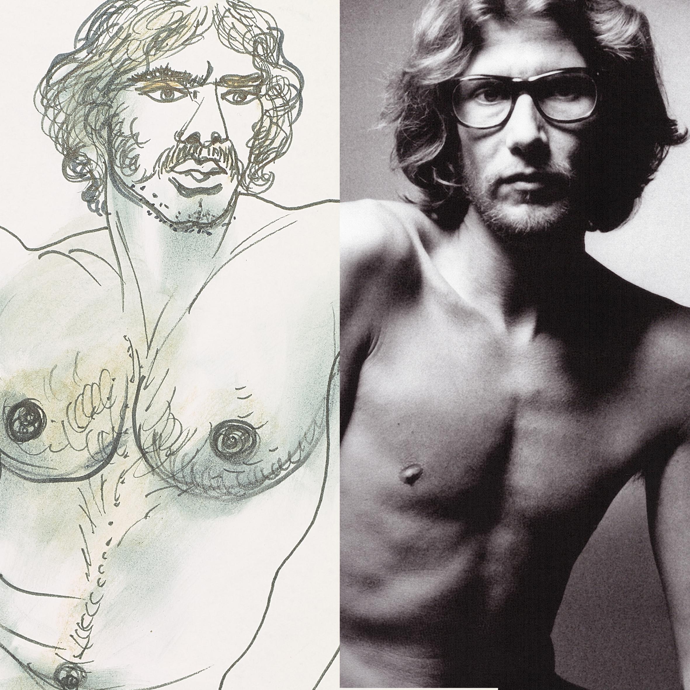 Erotic " Nude Autoportrait " Marrakech 70's  - Art by Yves Saint Laurent 