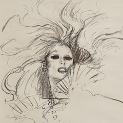 " Elégante à la rose et l'éventail " . Carlton Collection  Cannes .