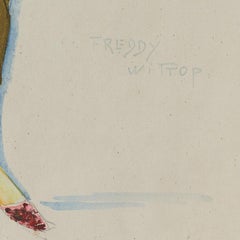 " Serge Lifar " Ballet. Art Deco Drawing on archival paper.1960s .Fair