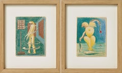 "La tulipe saignante & prison" – disegno su carta d'archivio. Un paio di opere del 1943