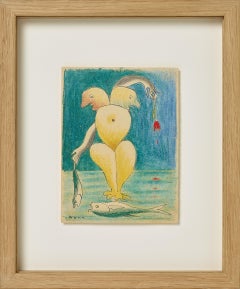 "La tulipe saignante & prison" – disegno su carta d'archivio. Un paio di opere del 1943