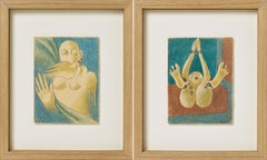 " Chut & Encore Patience " drawing on archival paper couple of works 1943 .