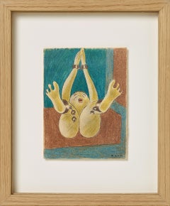 " Chut & Encore Patience " drawing on archival paper couple of works 1943 .