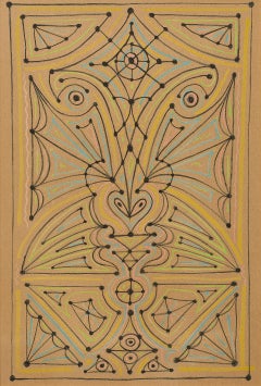 Disegno a inchiostro di Pillier, “Chapelle Saint Pierre Droit”, su carta d’archivio, incorniciato