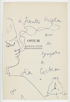 original drawing  " Fumeur d' Opium ". "opium smoker " .certified .