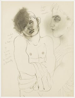 " Lifar était Massine " original drawing ." two characters " .certified .