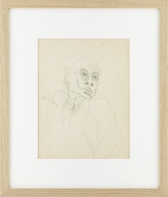 " Portrait d'Homme "  . "Portait of a man" disegno originale. certificato .