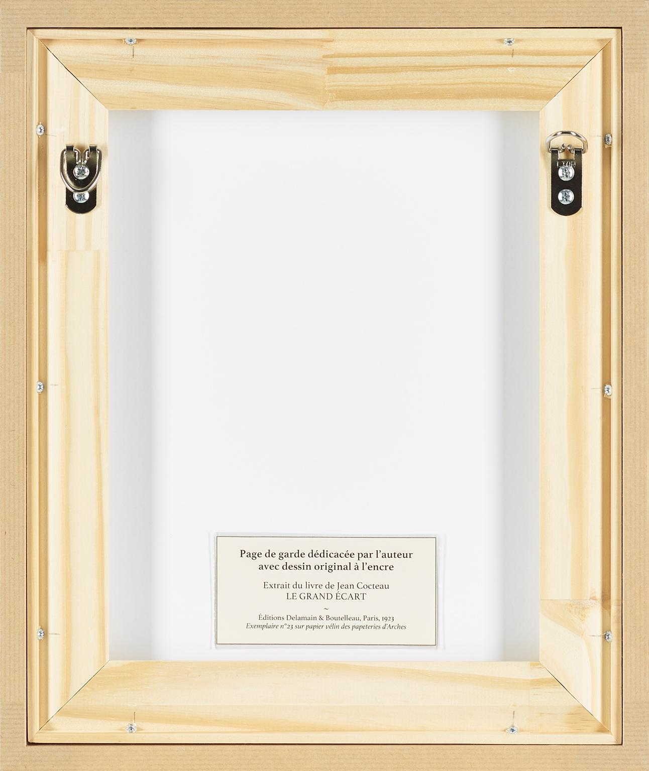 „portrait d'homme aux longs cils“ von Jean Cocteau . zertifiziert im Angebot 4