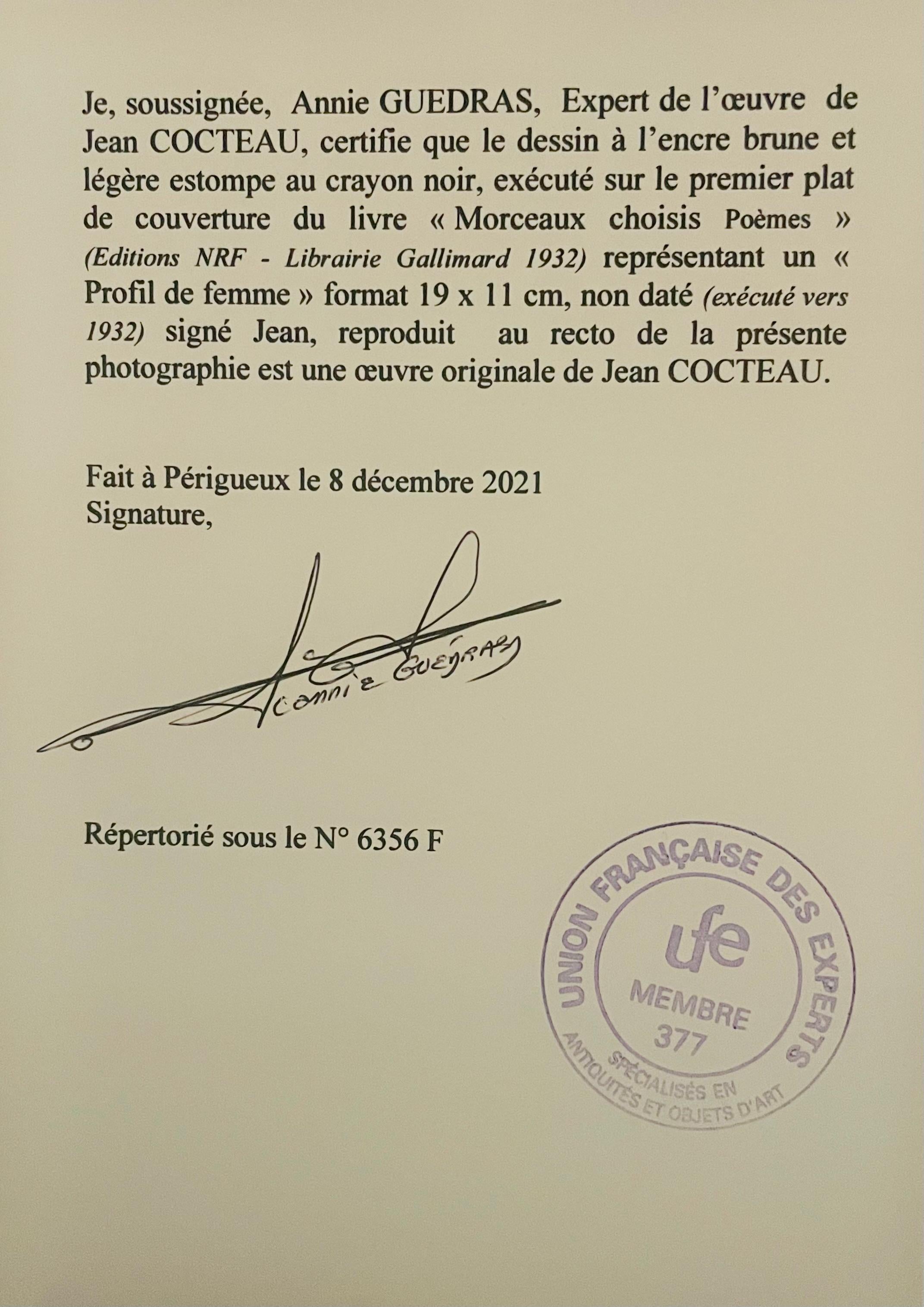 „ Morceaux Choisis“ original zertifiziert (Art déco), Art, von Jean Cocteau