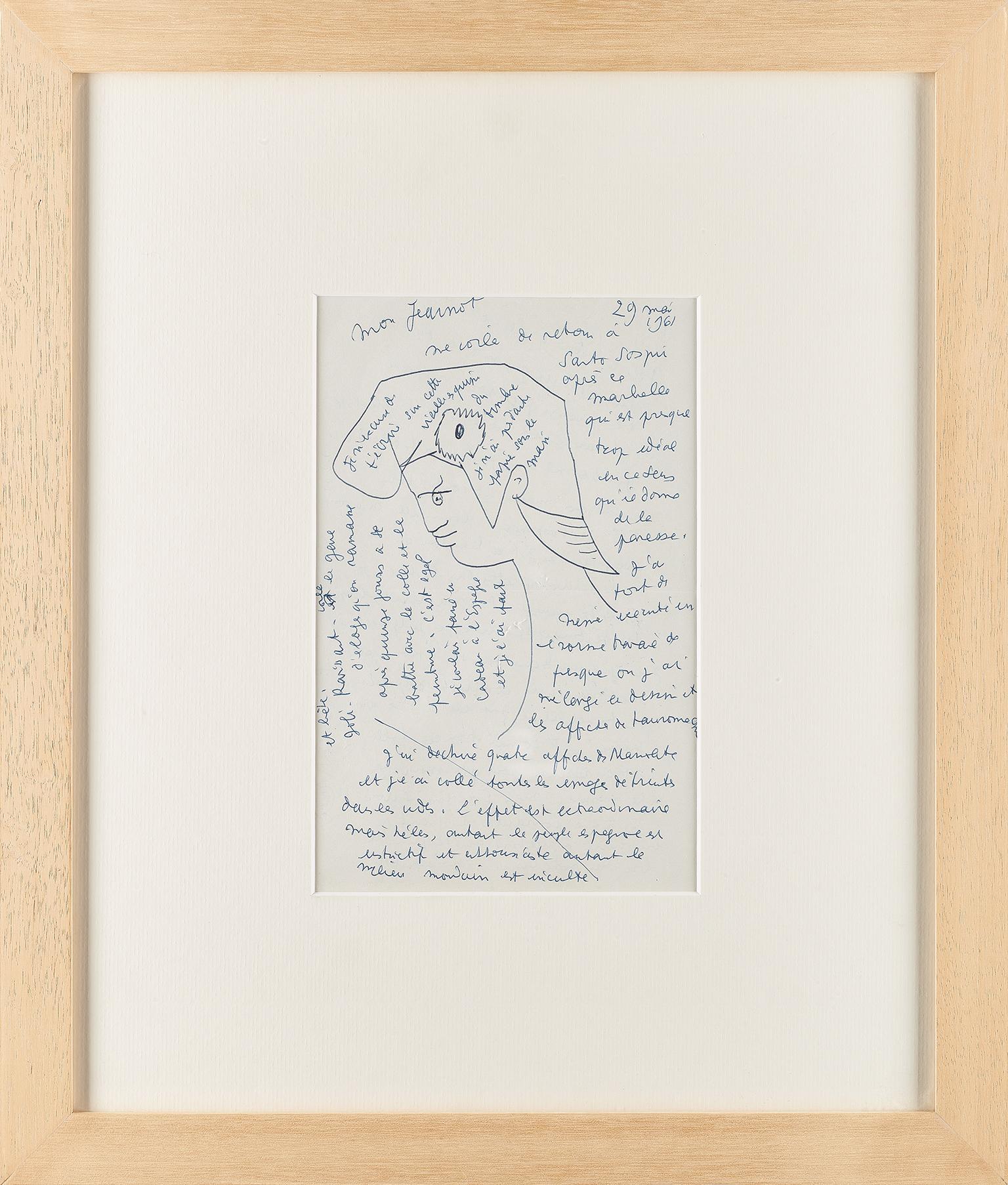Lettres à Jean Marais dessin de la page 482 - Art by Jean Cocteau