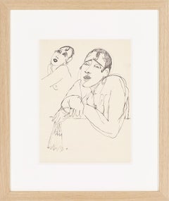 JOSEPHINE BAKER . dessin original de JEAN COCTEAU . ART DECO
