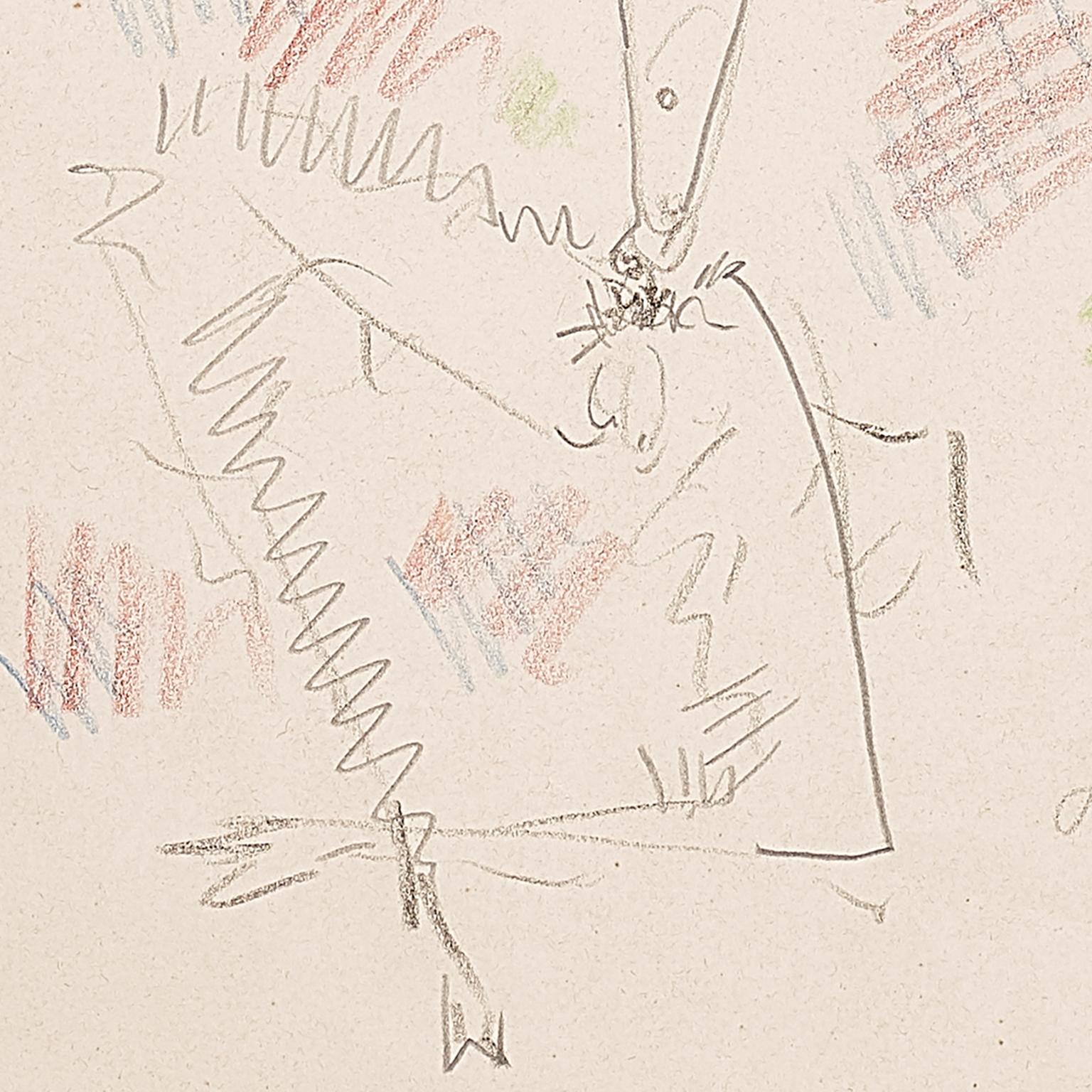 FAUNE MUSICIEN . Privater Edouard DERMIT  (Beige), Portrait, von Jean Cocteau