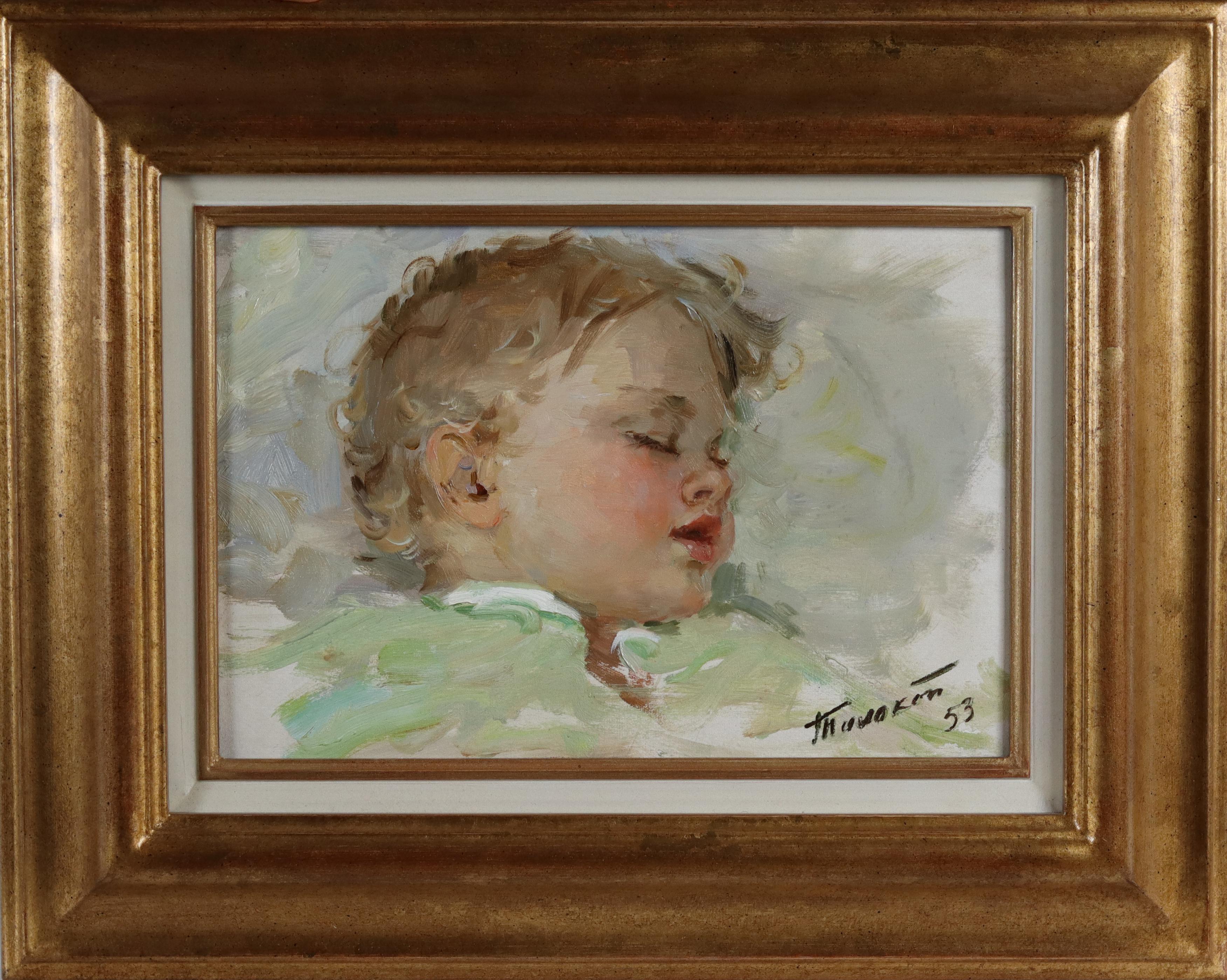 Margarita Nikolaevna Tolokonnikova Portrait Painting – Ein Tagtraum, 1953