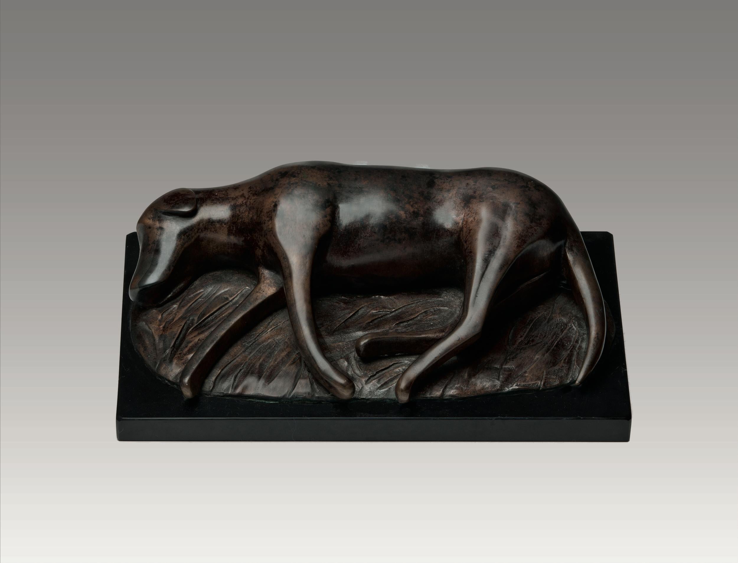 Robert Hooke Figurative Sculpture - Sleeping Dog