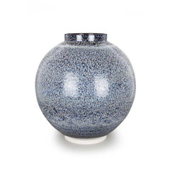 Albert Montserrat, Bronze Dotted Jar, Oil Spot and Glazed Thrown Porcelain