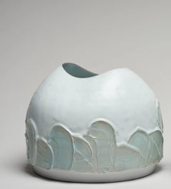 Glacier II Dolomite, 2021, Porcelain. Thrown on a wheel. Fired multiple times 12