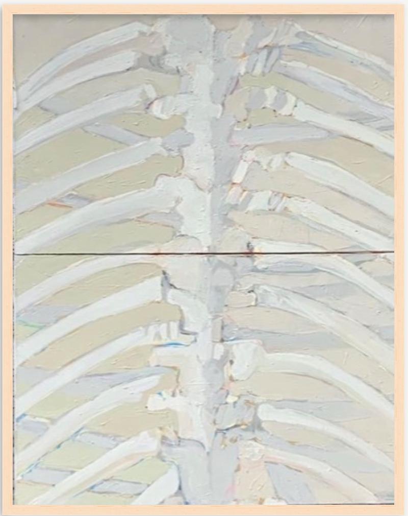 1960s "Rib Cage" Oil on Canvas Painting Art Institute of Chicago