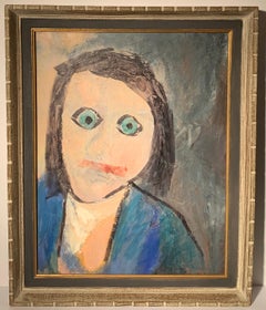 1964 "Homage to a Friend" Oil Portrait Painting Eunice Golden 