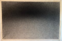 "Black Arc, High Arc" Charcoal Cross-Hatch Drawing on Canvas 1976 Jack Scott