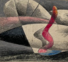 Media mista degli anni '90 "Disegno astratto microbiomorfo II".
