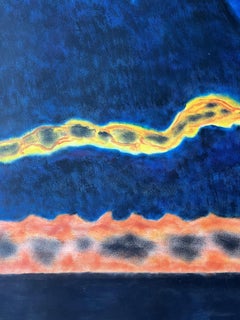 Abstrakte Landschaftszeichnung „Hawaii II“ aus dem Jahr 1988