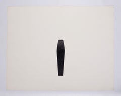 1980 "#28" Minimalist Cross-Hatch Abstract Charcoal Drawing Modern Art