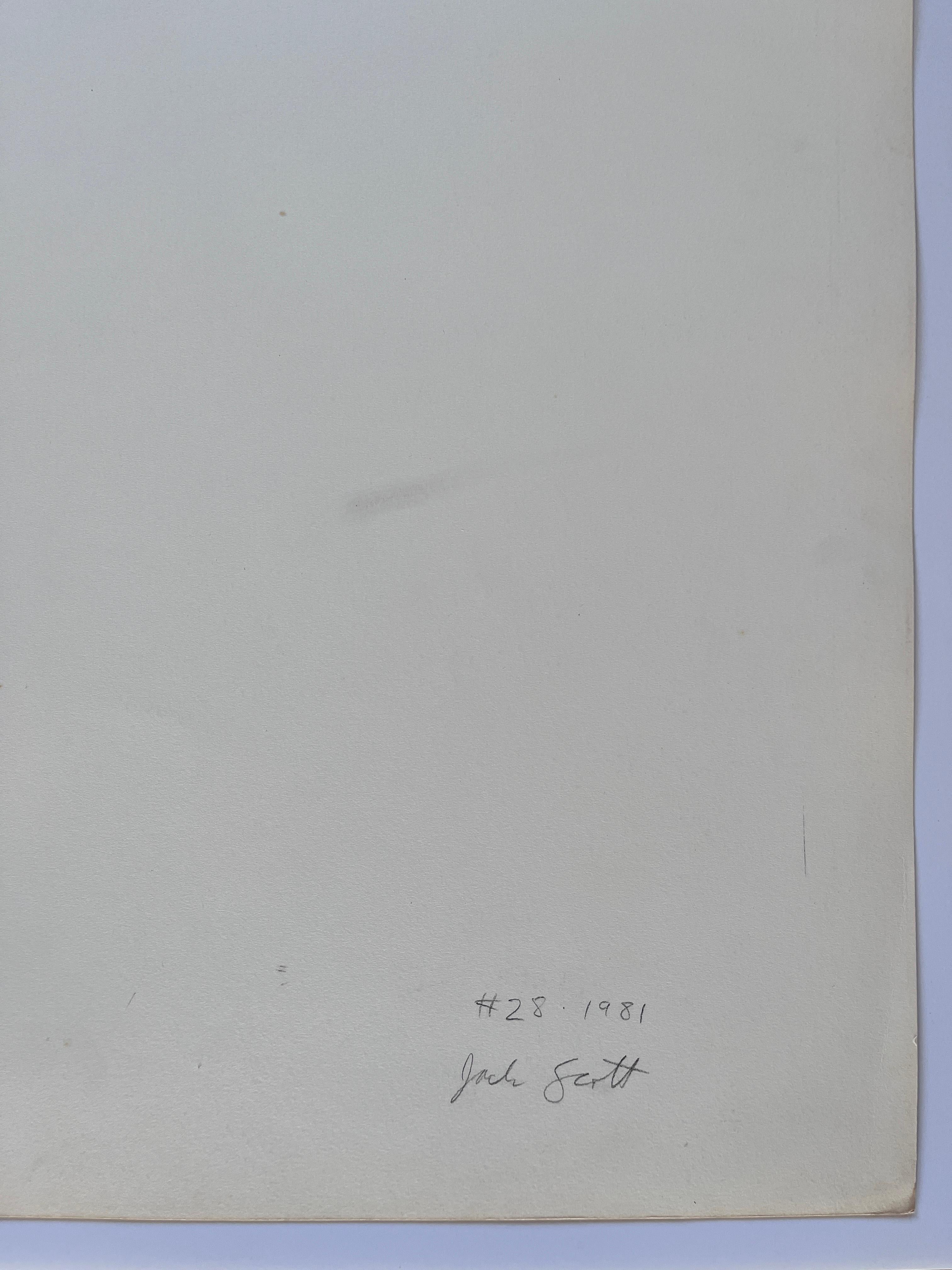 Minimalistische abstrakte Holzkohle-Zeichnung „#28“ Moderne Kunst, 1980 3