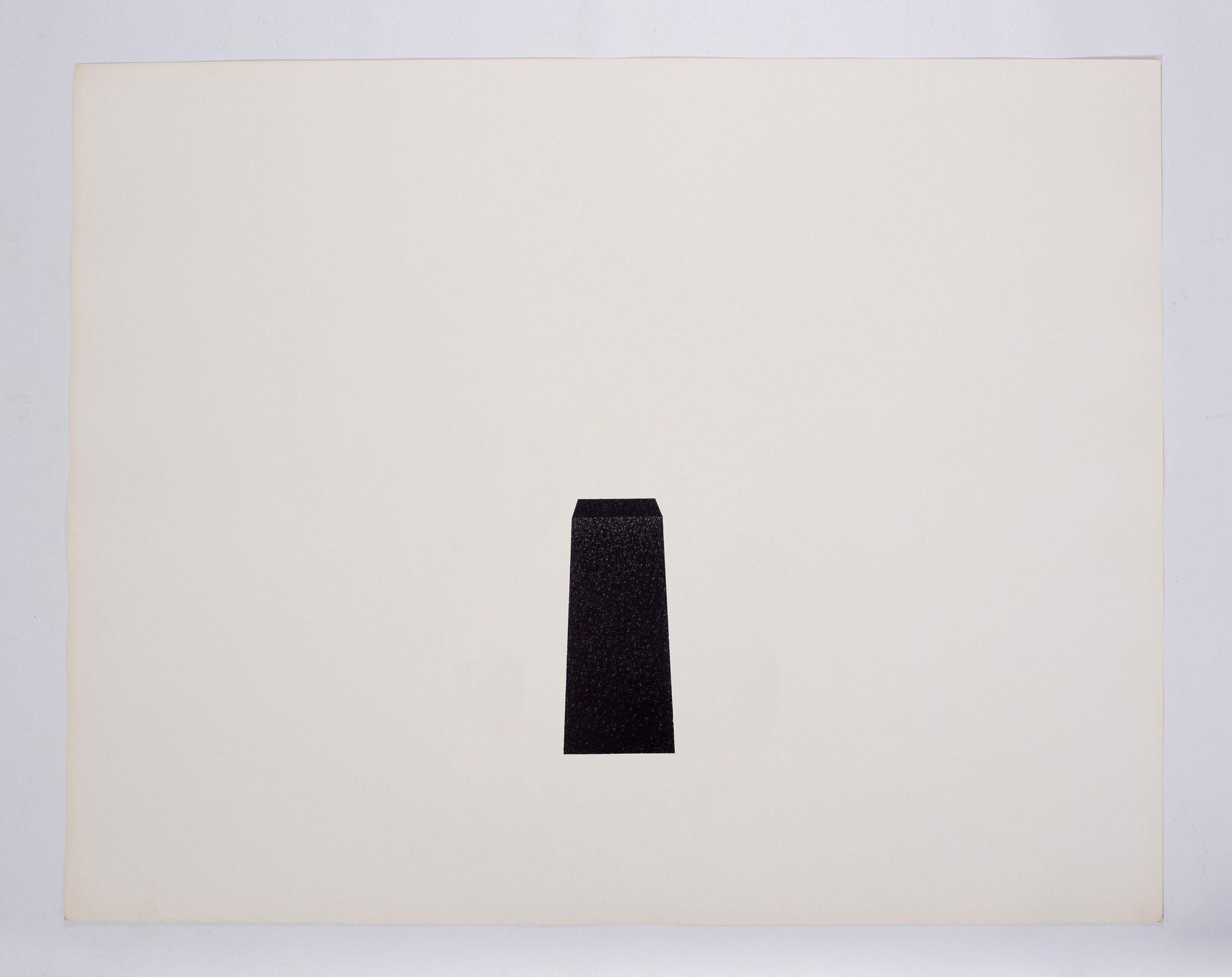 Jack Scott Abstract Drawing – 1980 „#5“ Abstrakte Holzkohle-Zeichnung Moderne Kunst mit verwobenen Linien