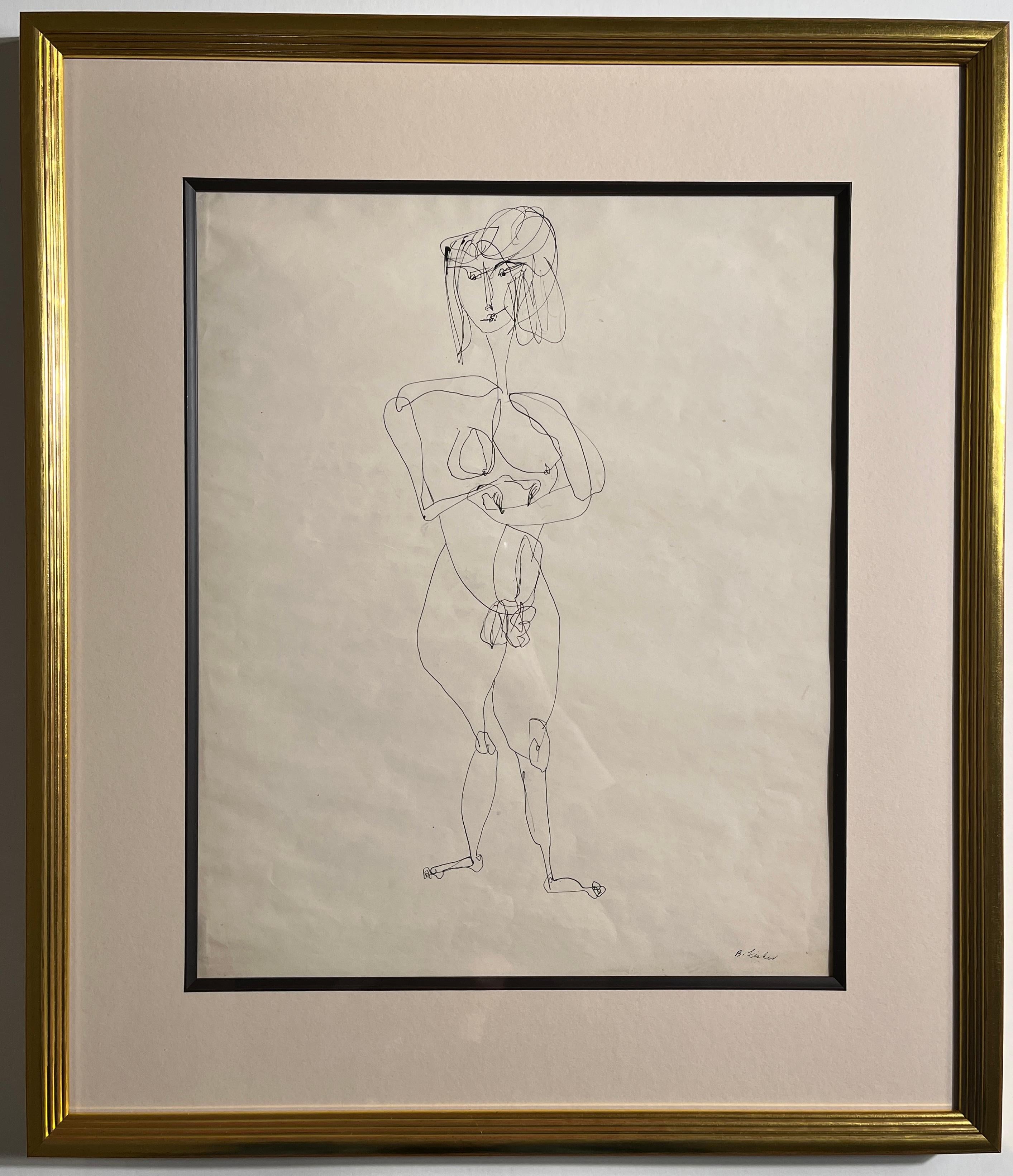Dibujo figurativo a tinta 