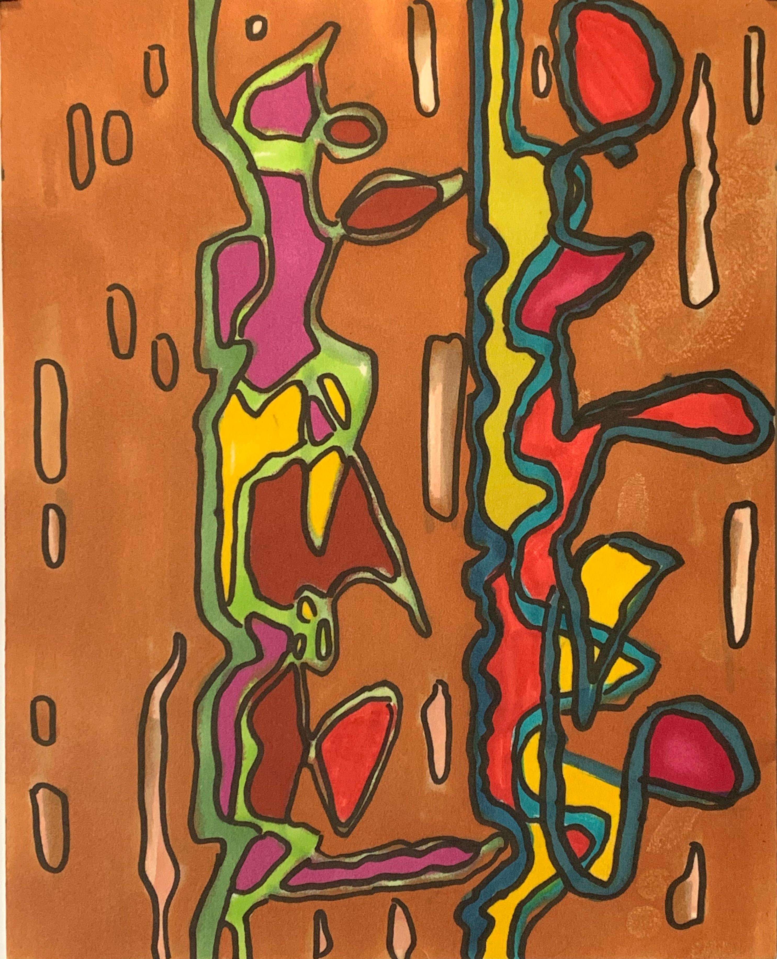 Disegno astratto a pennarello 